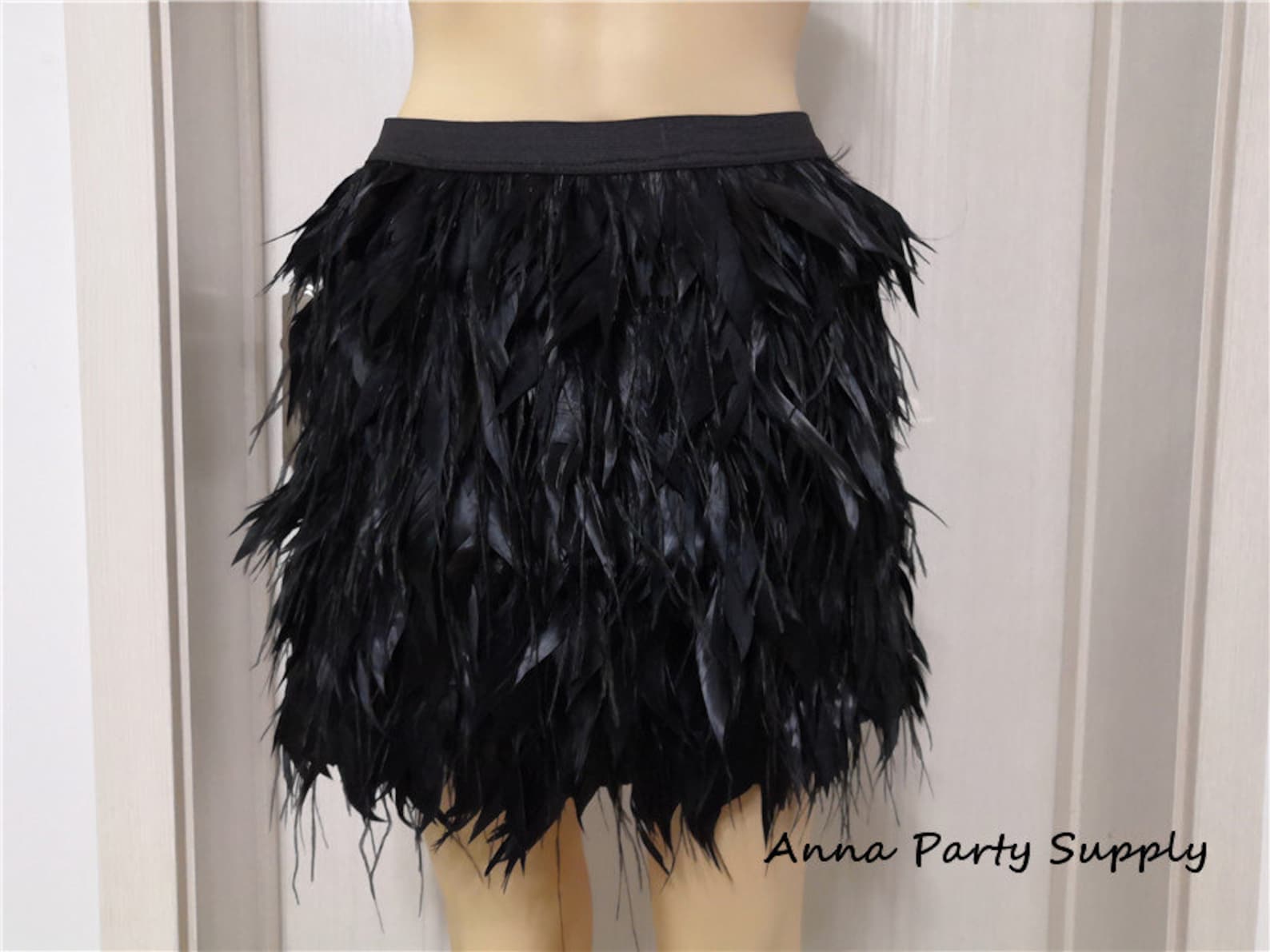 Black Feather Skirt for Dancing Showgirl Party Supply Feather Etsy