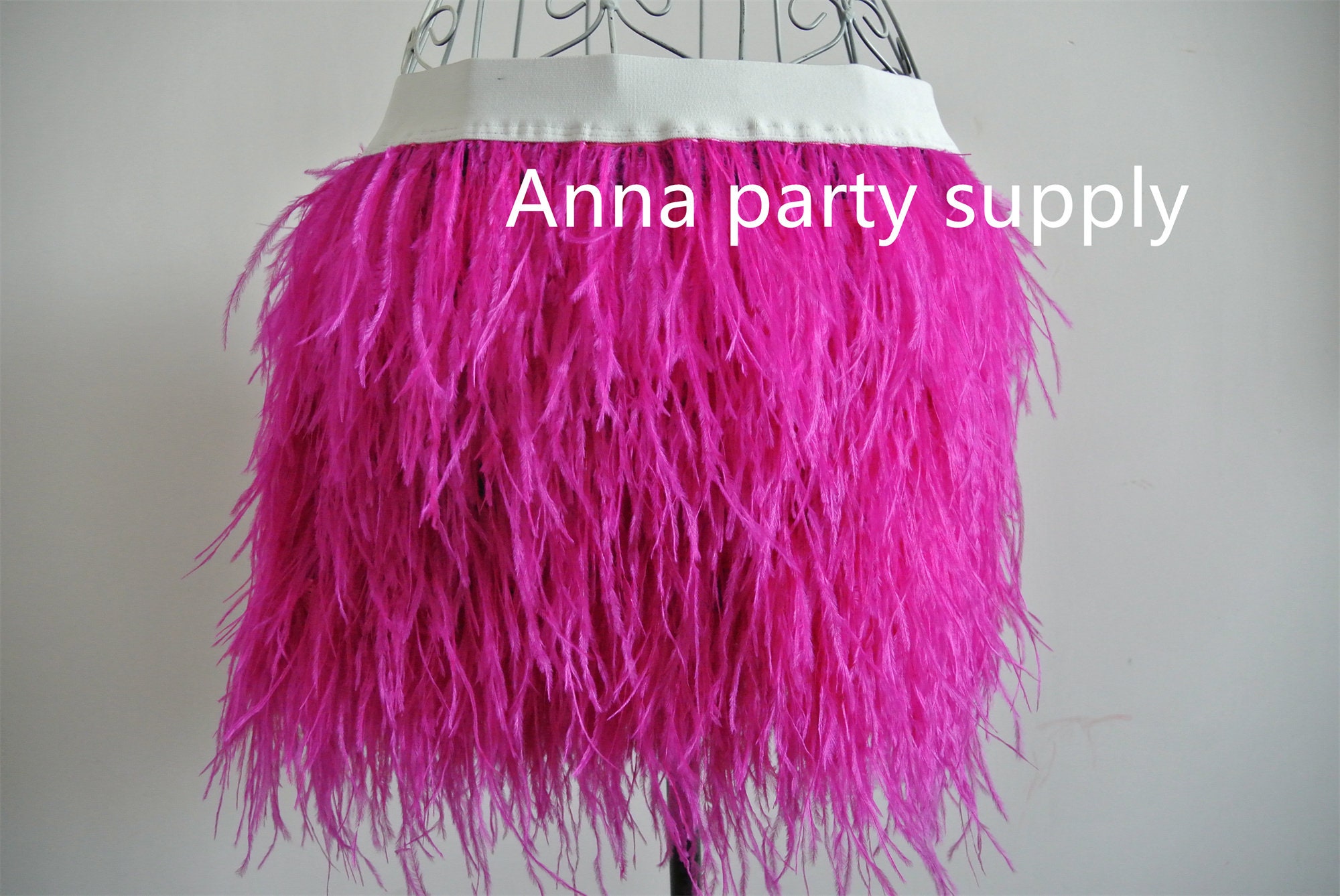 Annapartysupply Black Feather Skirt for Dancing Showgirl Party Supply