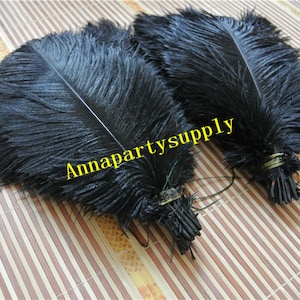 100 pcs black ostrich feather plume for wedding party supply wedding centerpiece party prom supply
