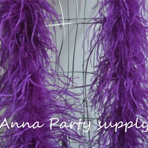 4 ply purple ostrich feather boa 22 colors for party supply decor supply craft supply
