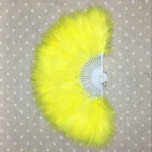 gelb marabou Feder Fan 20 * 12Zoll 13farben für Partei Gefälligkeiten