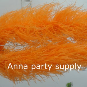 22 colors orange ostrich feather boa 8 ply thickness for party supply decor supply