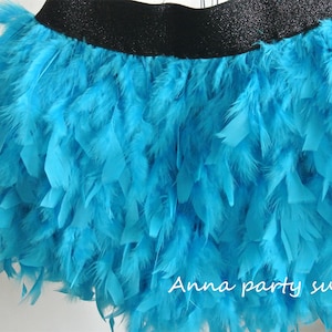 turquoise feather skirt for dancing showgirl party supply 10 colors