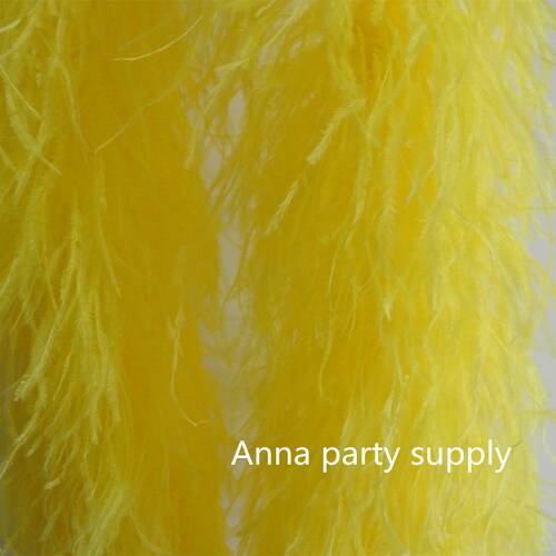22 colors shops yellow ostrich feather boa 8 ply thickness for party supply decor supply