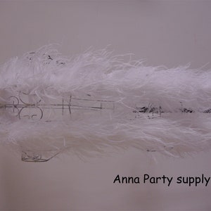 white ostrich feather boa 5 ply thickness for party supply decor supply