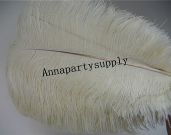 100 pcs ivory cream ostrich feather plume for wedding party supply wedding centerpiece