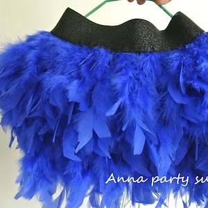 royal blue feather skirt for dancing showgirl party supply 10 colors