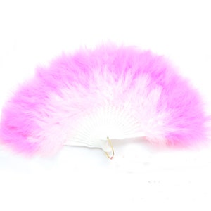 Weiß mit rosa Spitze Marabou Feder Fächer Burlesque Feder Fächer Tanzen 20*12inch 12colors für Party Favors Showgirl Zoll