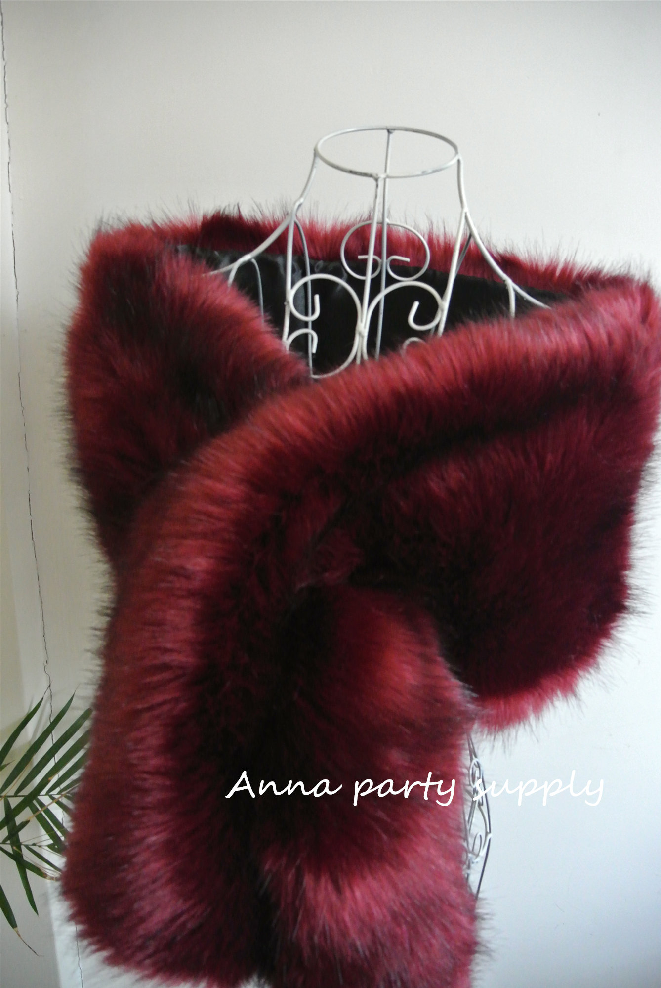 burgundy wine red faux fur bridal wrap shrug wedding faux fur cape Wedding Fur shrug Bridal Faux Fur Stole Fur Shawl Cape