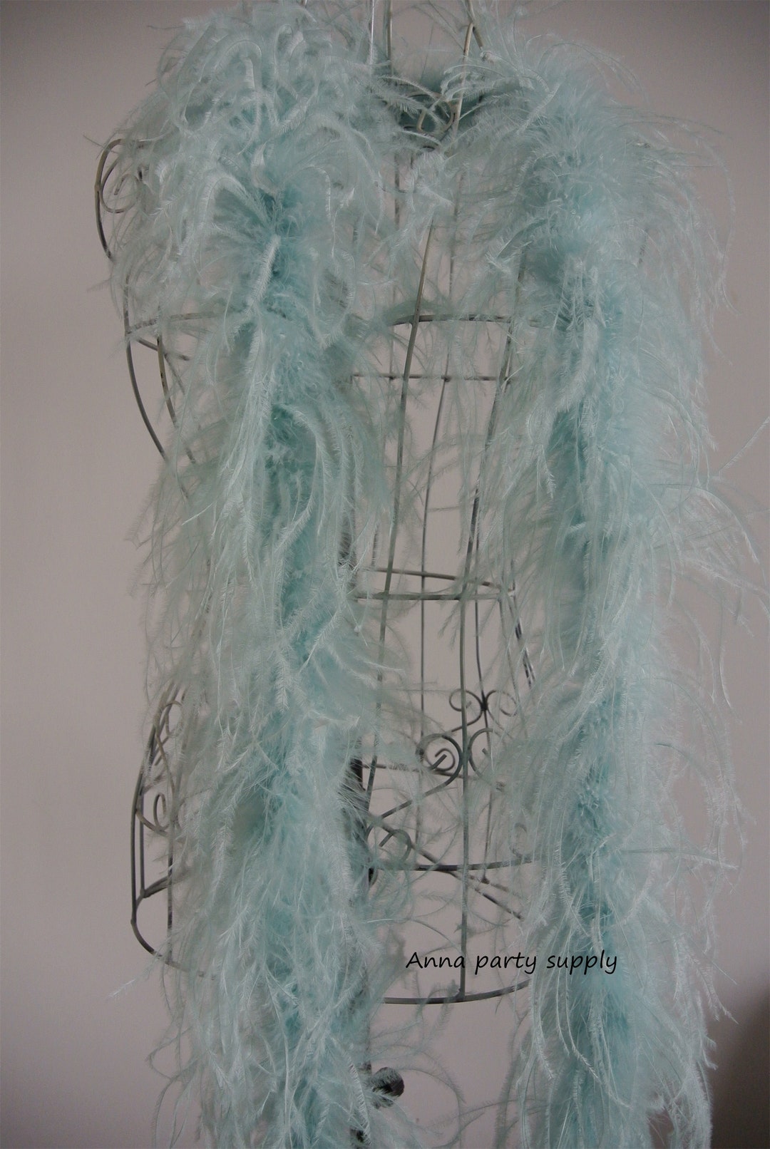2 Yards Light Blue Ostrich Feather Boa 2 Ply Thickness for Etsy