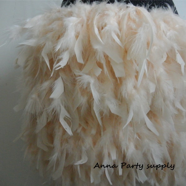 Jupe en plumes rose champagne pour la danse showgirl party supply 10 couleurs