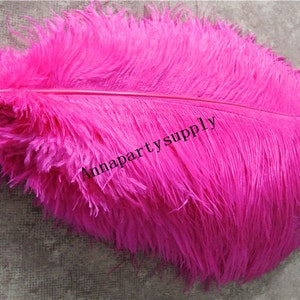 50 Pcs Hot Pink Fuchsia Ostrich Feather Plume for Wedding - Etsy