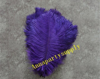 50 pcs 5-8inch purple ostrich feather plume for wedding party supply wedding centerpiece