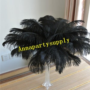 100 pcs black ostrich feather plume for wedding party supply wedding centerpiece party prom supply image 7