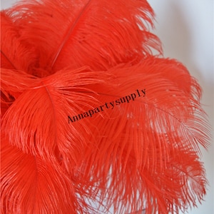 100 pcs red ostrich feather plume for wedding party supply decor wedding centerpiece event prom supply