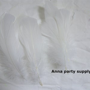 100 pcs white goose feather 3-5inches for costume Craft supply