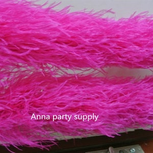 24 colors hot pink ostrich feather boa 11 ply thickness for party supply decor supply