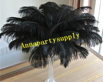 100 pcs black ostrich feather plume for wedding party supply wedding centerpiece party prom supply