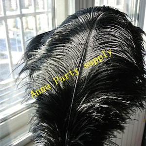 100 pcs black ostrich feather plume for wedding party supply wedding centerpiece