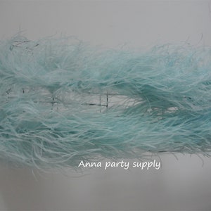 blue green aqua ostrich feather boa 6 ply thickness for party supply decor supply