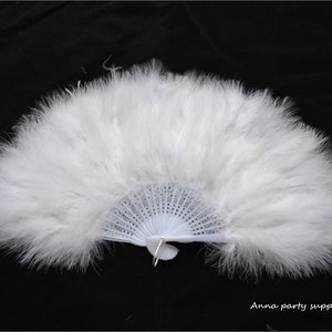 white marabou feather fan 20*12inch 13colors for party favors