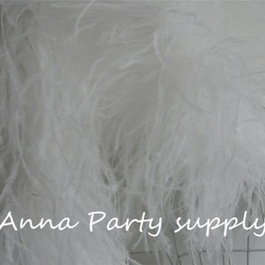 WHITE ostrich feather boa 5 ply thickness for party supply decor supply