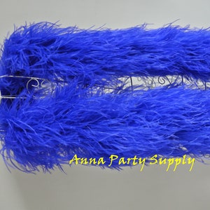 30 colors royal blue ostrich feather boa 20 ply thickness for craft sewing supply