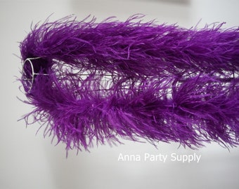 8 ply purple ostrich feather boa 22 colors for party supply decor supply craft supply Q-PURPLE