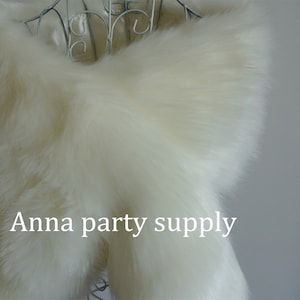 light ivory faux fur bridal wrap shrug wedding faux fur cape Wedding Fur shrug Bridal Faux Fur Stole Fur Shawl Cape