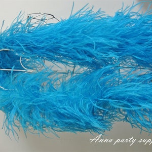 turquoise ostrich feather boa 5 ply thickness for party supply decor supply