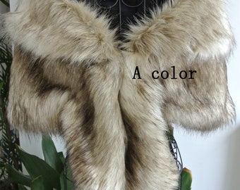 faux fur bridal wrap shrug wedding faux fur cape wedding supply