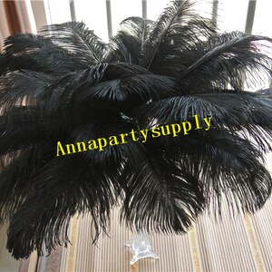 100 pcs black ostrich feather plume for wedding party supply wedding centerpiece party prom supply image 2