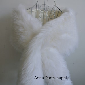 White faux fur bridal wrap shrug wedding faux fur cape Wedding Fur shrug Bridal Faux Fur shawl Stole Fur Shawl Cape