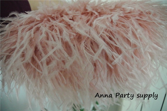 Pink ostrich feather fringe deals