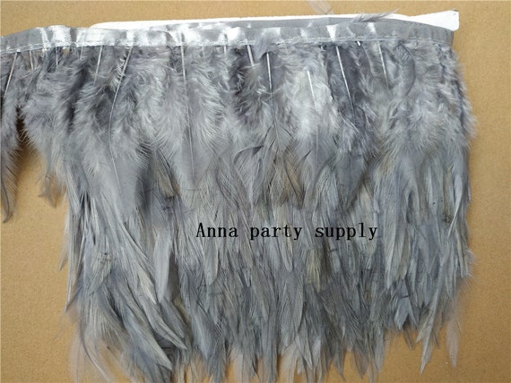 Genuine 4/" to 6/" Hackle Feather Fringe Trim USA SELLER FREE SHIPPING 1 yd