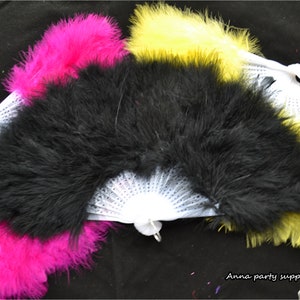 schwarze marabou Feder Fan Burlesque Feder Fan tanzen 20 * 12Zoll 13farben für Partei begünstigt Showgirl Bräuche