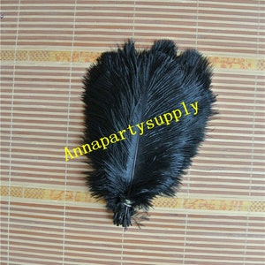50 pcs 5-8inch black ostrich feather plume for wedding party supply wedding centerpiece