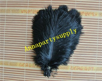 50 pcs 5-8inch black ostrich feather plume for wedding party supply wedding centerpiece