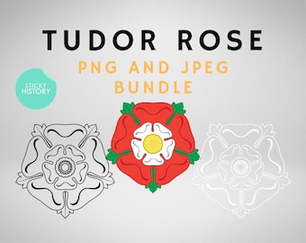 Ilustración de la Rosa Tudor – Archivos PNG y JPEG, imágenes prediseñadas (descarga digital)