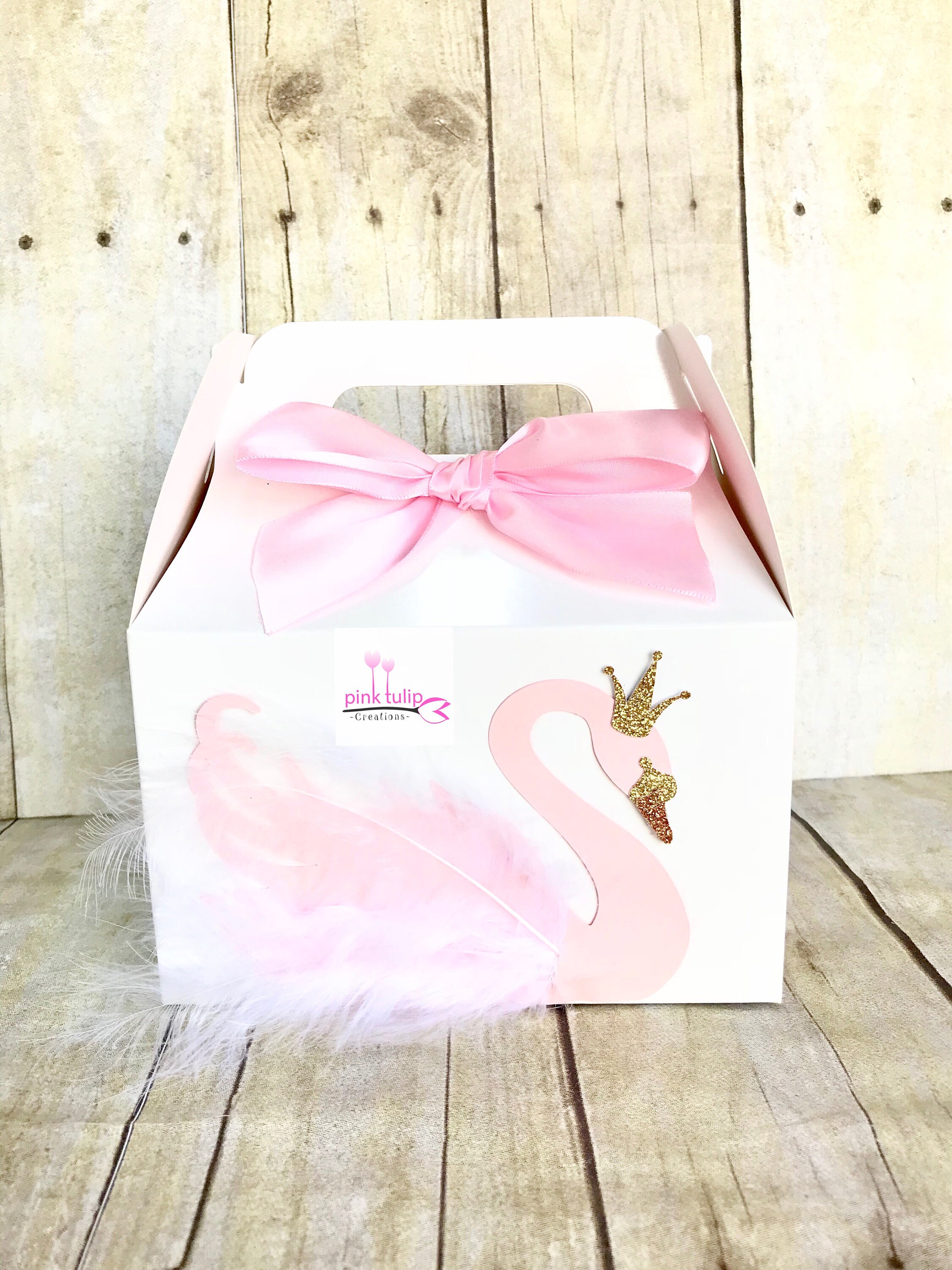 Swan boxes favor boxes swan party swan theme swan favor Etsy
