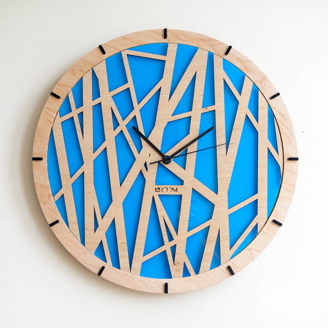 Wood Wall Clock Bamboo Large Wall Clock Wooden Etsy