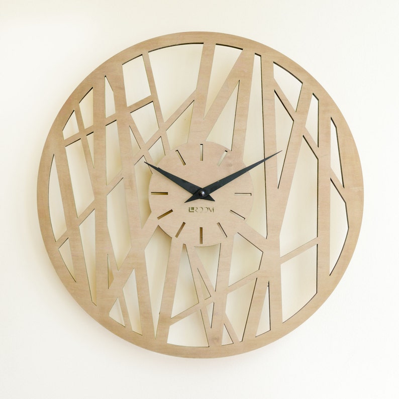 14up to30Wood Wall Clock Bamboo Etsy
