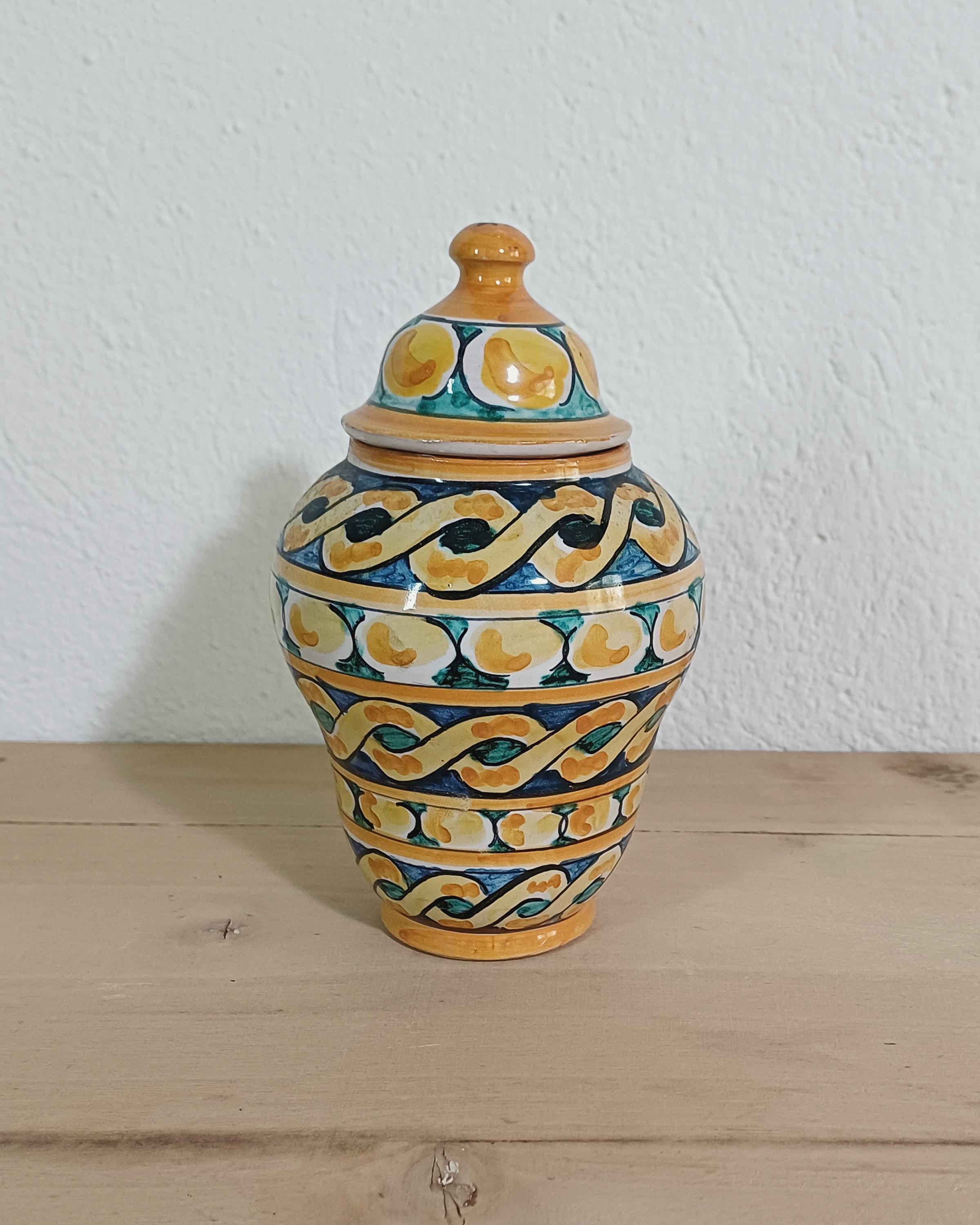 Ligtmor Vaso vintage per succo d'arancia, vaso decorativo in ceramica ispirato al cartone OJ, complemento d'arredo retrò unico ed eclettico per casa/cucina/ufficio, succo d'arancia