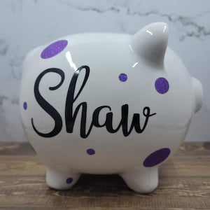 Personalized Piggy Bank for Boys or Girls, Gender Neutral