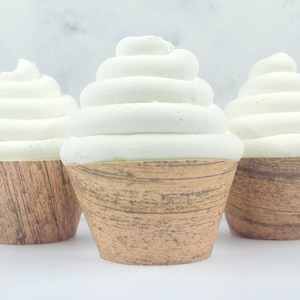 Involucri per cupcake effetto legno, Rustic Woodland Lumberjack