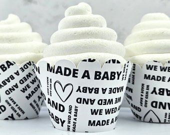 Text Collage Cupcake Wrappers, Customizable