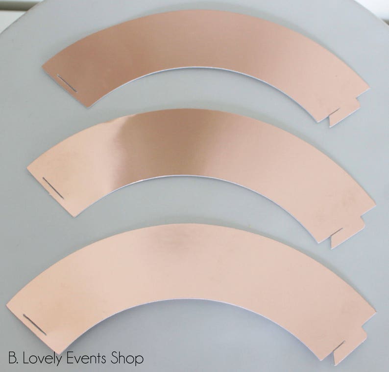 Metallic Mirror Rose Gold Cupcake Wrappers Rose Gold Cupcake Etsy