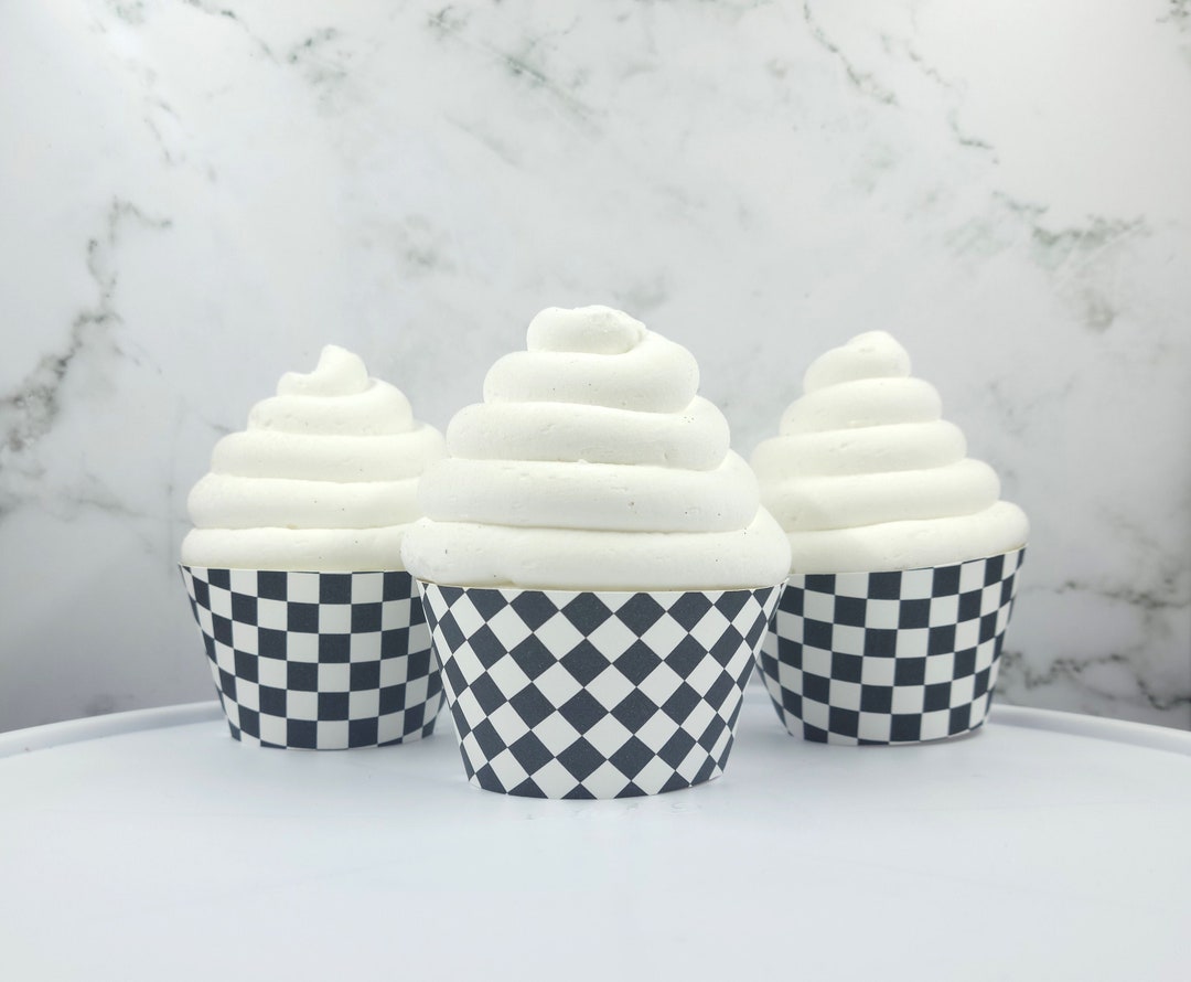 Checkerboard Cupcake Wrappers, Skater, Skateboard, Skate Party Etsy