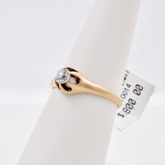 Antique Estate Diamond Ring, 14K Yellow Gold, Ant… - image 2