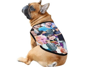 BTS Collage Print Pet Tank Top - K-Pop Dog Cat Shirt - Odzież - Nowy prezent dla szczeniaka - Moda dla zwierząt - Jin Jimin JHope Jung Kook RM V Suga